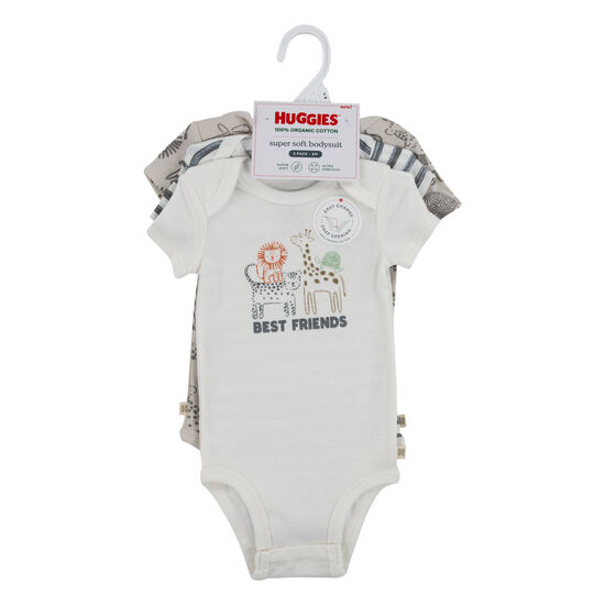 Pack de 3 Bodies Niño Blanco Sabana 9m